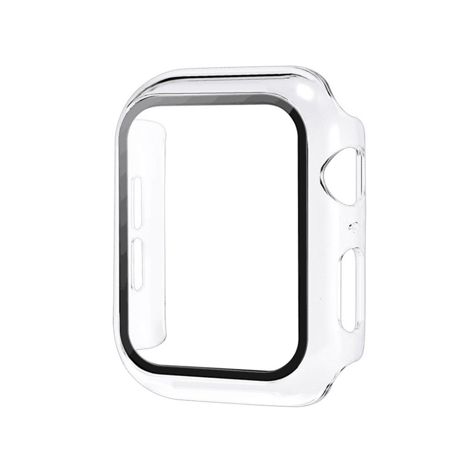 2 in 1 Bumper Case with Screen Protector for Apple Watch 5/4/3/2/1 (38MM)-Clear