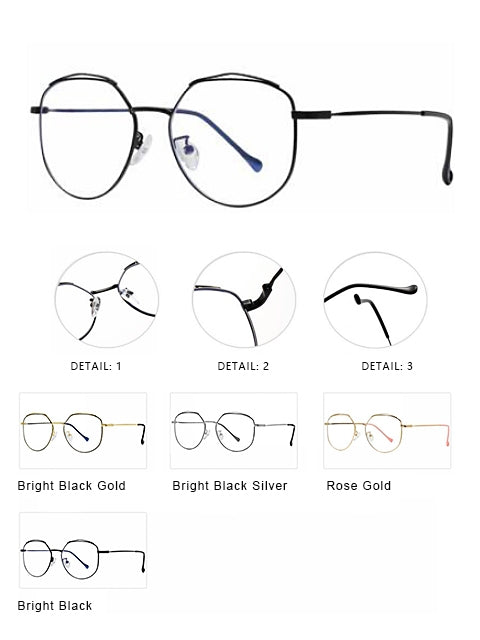A Dozen of Blue Light Blocking Computer Prescription Reading Glasses Metal Frame (1902)