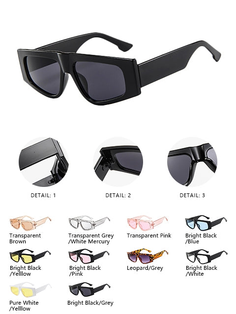 Fashion Over sized Vintage Square Sunglasses (5074)