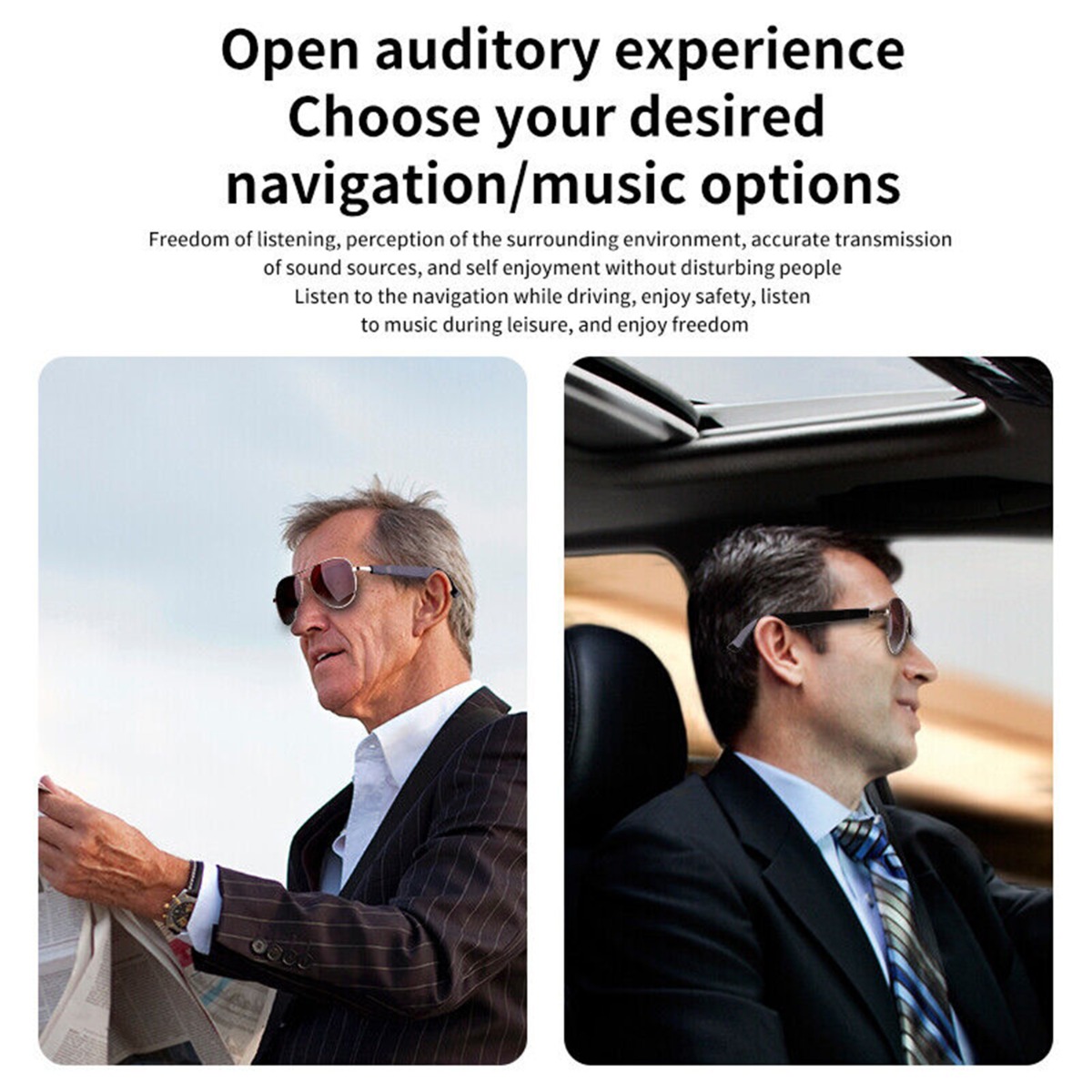 MZ01 Smart Bluetooth Sunglasses with UV380 Protection and Listen to Songs and Call Sunglasses