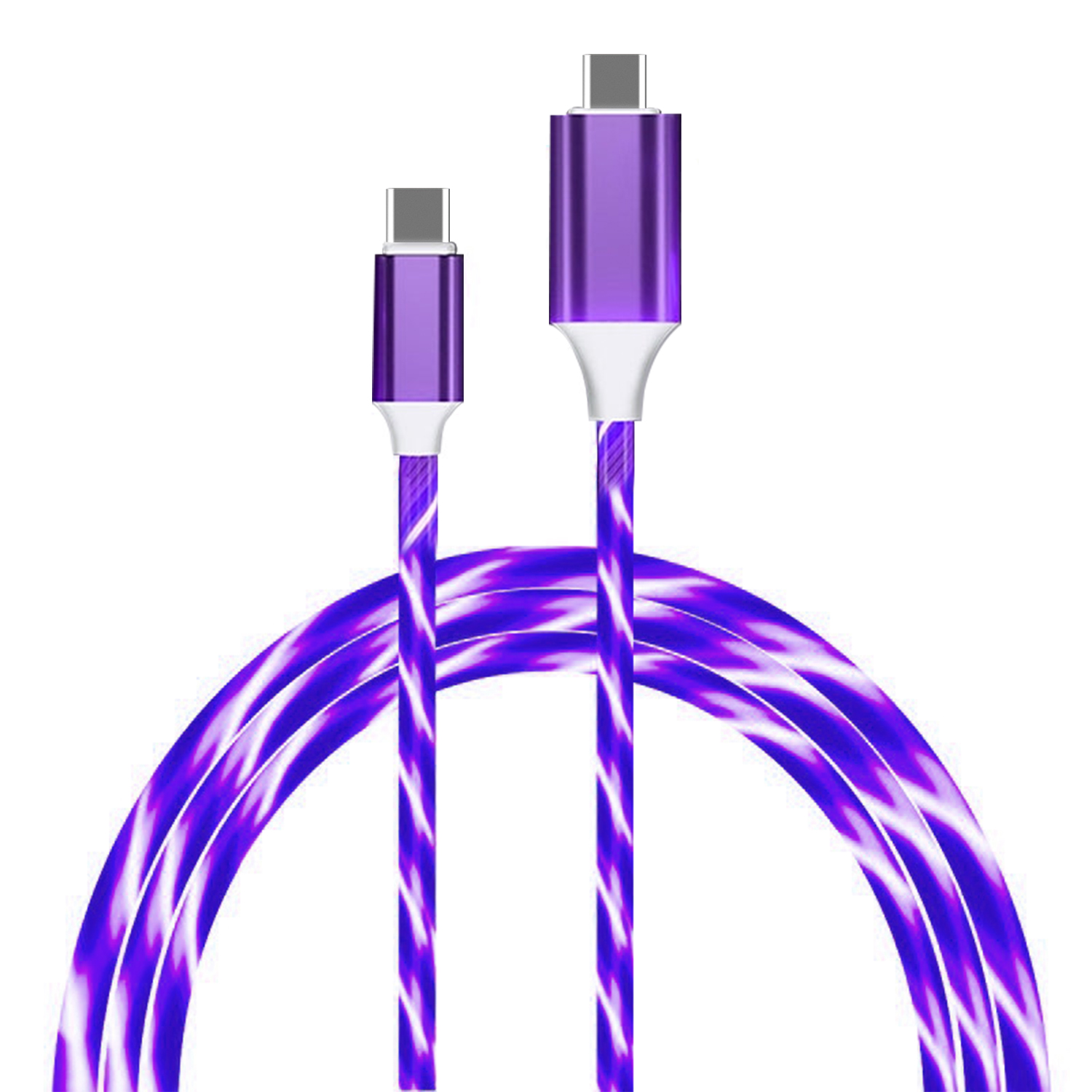 3FT Type-C to Type-C LED Fast Charging Cable
