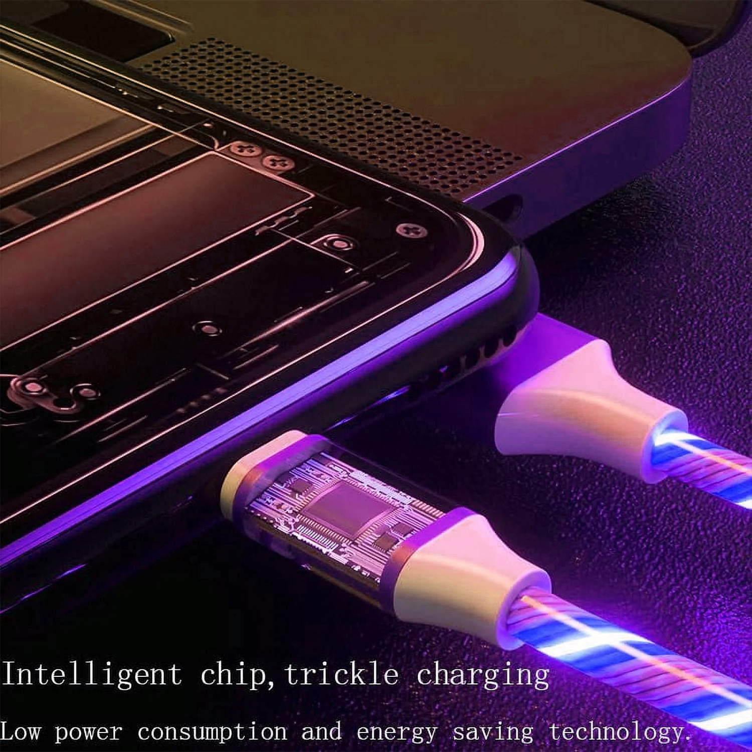 3FT Type-C to Type-C LED Fast Charging Cable