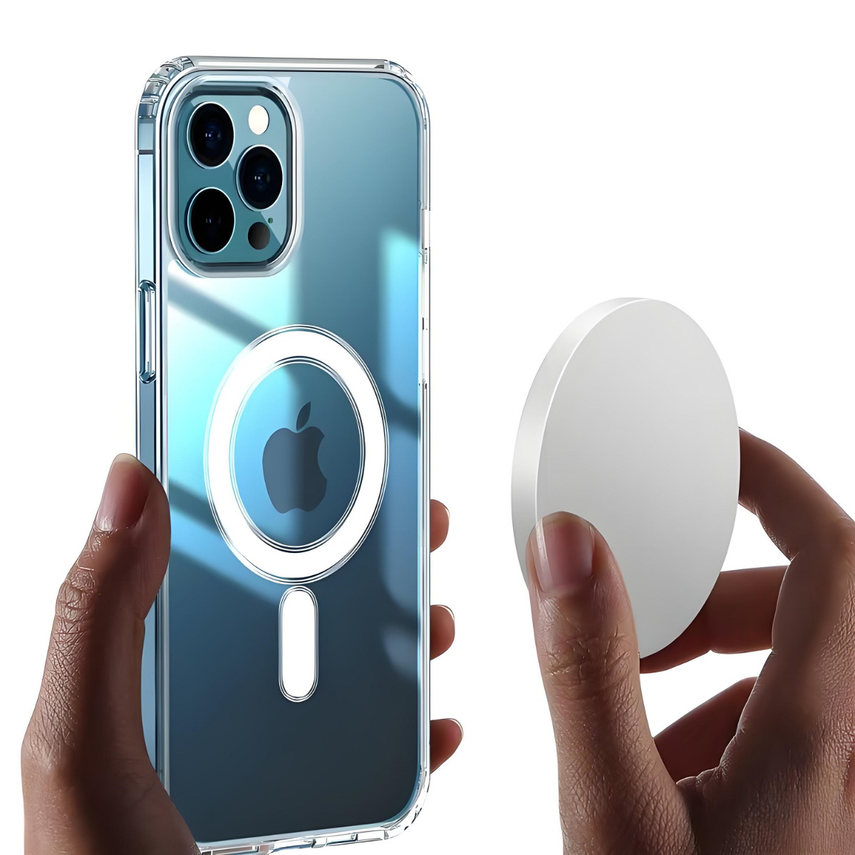 Magnetic Clear TPU Hard Magsafe Case For iPhone 12/ 12 Pro (6.1") Support Wireless Charging