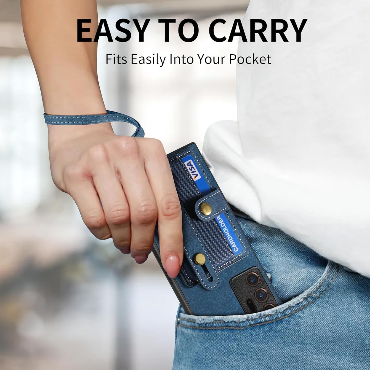 Samsung Galaxy Z Fold 7,Wallet Leather Case with Wristband Strap Stand & Card Holder, Protective Phone Cover,Lens Protect